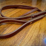 Hermann Oak leather working dog lead with handle