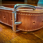 Heavy-duty 1.5-inch Hermann Oak leather working dog collar