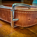 Heavy-duty 1.5-inch Hermann Oak leather working dog collar