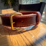 Heavy-duty 1.5-inch Hermann Oak leather working dog collar