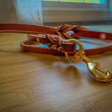 Braided Hermann Oak leather working dog lead