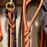 Braided Hermann Oak leather working dog lead