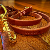 Braided Hermann Oak leather working dog lead