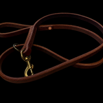 Hermann Oak leather working dog lead with handle