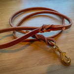 Braided Hermann Oak leather working dog lead