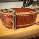 Heavy-duty 1.5-inch Hermann Oak leather working dog collar