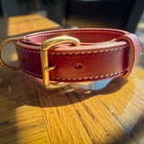 Heavy-duty 1.5-inch Hermann Oak leather working dog collar