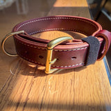 Heavy-duty 1.5-inch Hermann Oak leather working dog collar