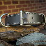 Heavy-duty 1.5-inch Hermann Oak leather working dog collar