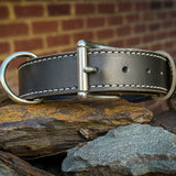 Heavy-duty 1.5-inch Hermann Oak leather working dog collar