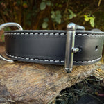 Heavy-duty 1.5-inch Hermann Oak leather working dog collar