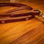 Hermann Oak leather working dog lead with handle