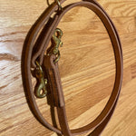 Dual-snap Hermann Oak leather working dog lead