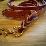 The Braided Working Lead in full-grain Hermann Oak leather