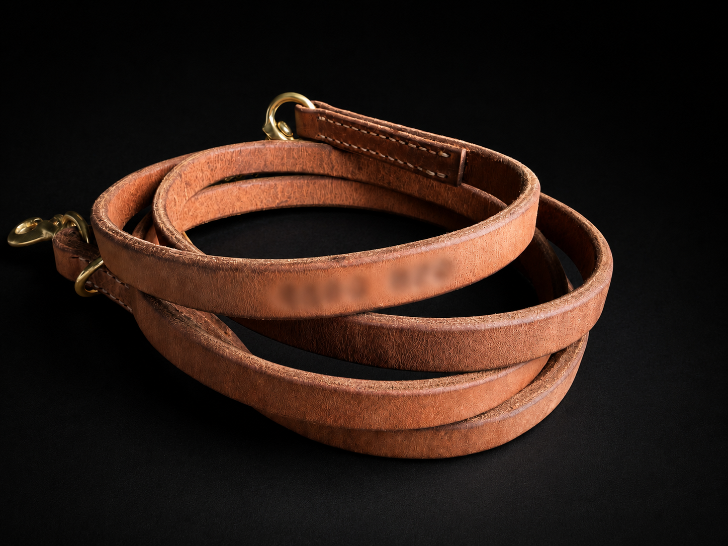 Dual-snap Hermann Oak leather working dog lead