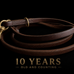Handmade Hermann Oak leather working dog lead construction detail