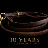 Handmade Hermann Oak leather working dog lead construction detail