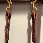 Dual-snap Hermann Oak leather working dog lead
