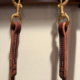 Dual-snap Hermann Oak leather working dog lead