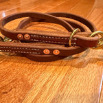 Dual-snap Hermann Oak leather working dog lead